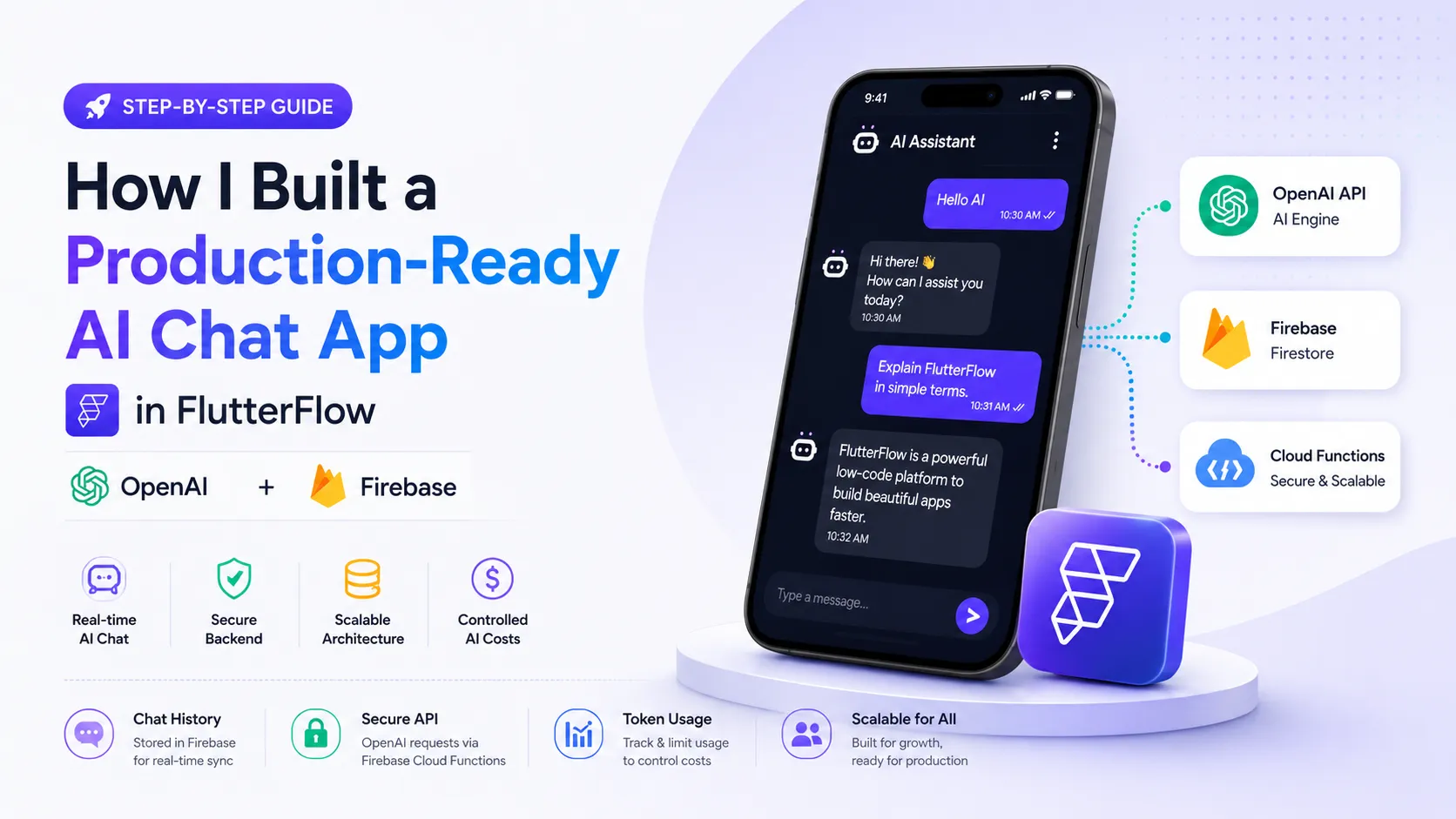 How I Built a Production-Ready AI Chat App in FlutterFlow (With OpenAI + Firebase)