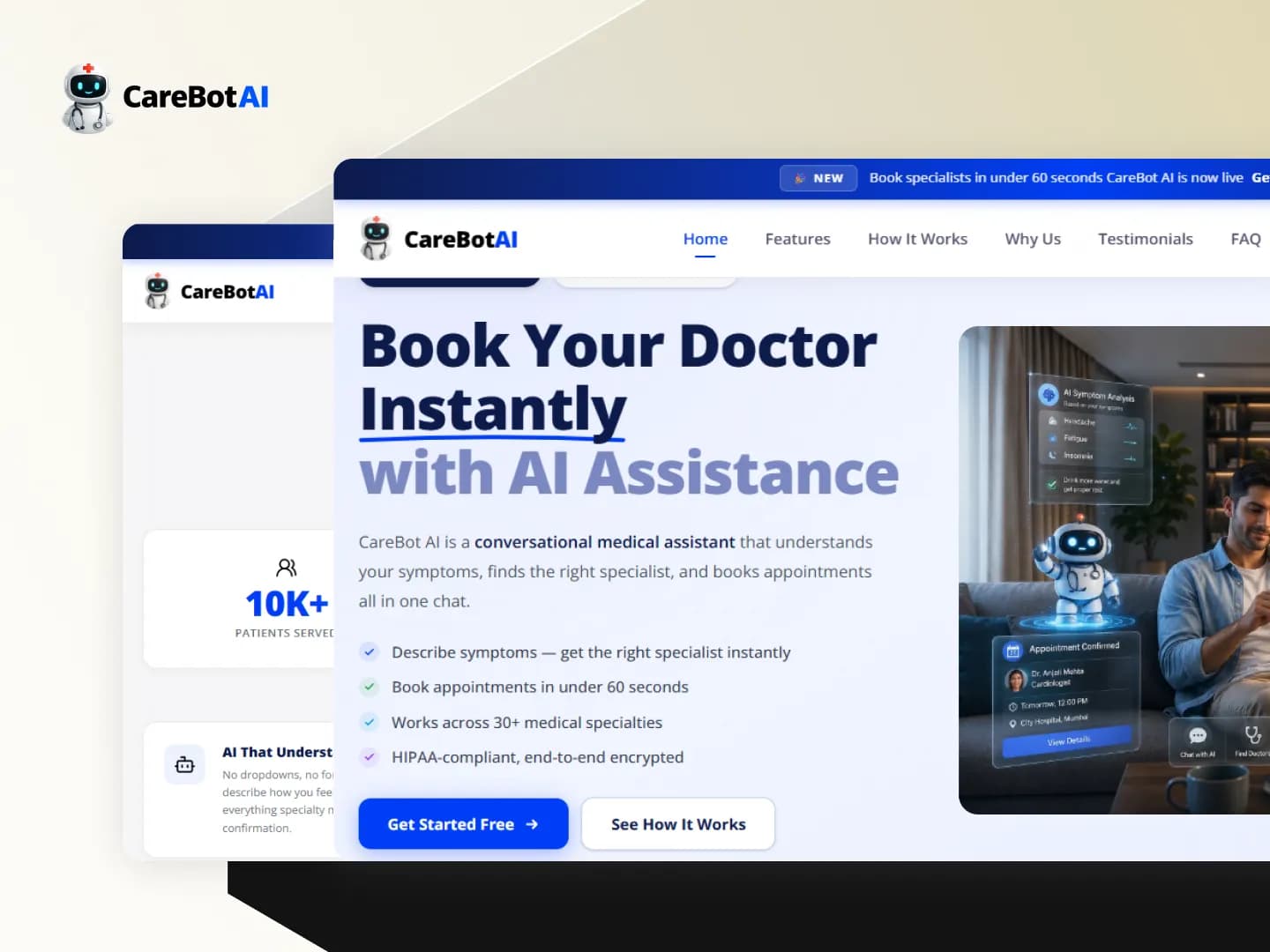 CareBot AI – AI-Powered Doctor Appointment Booking
