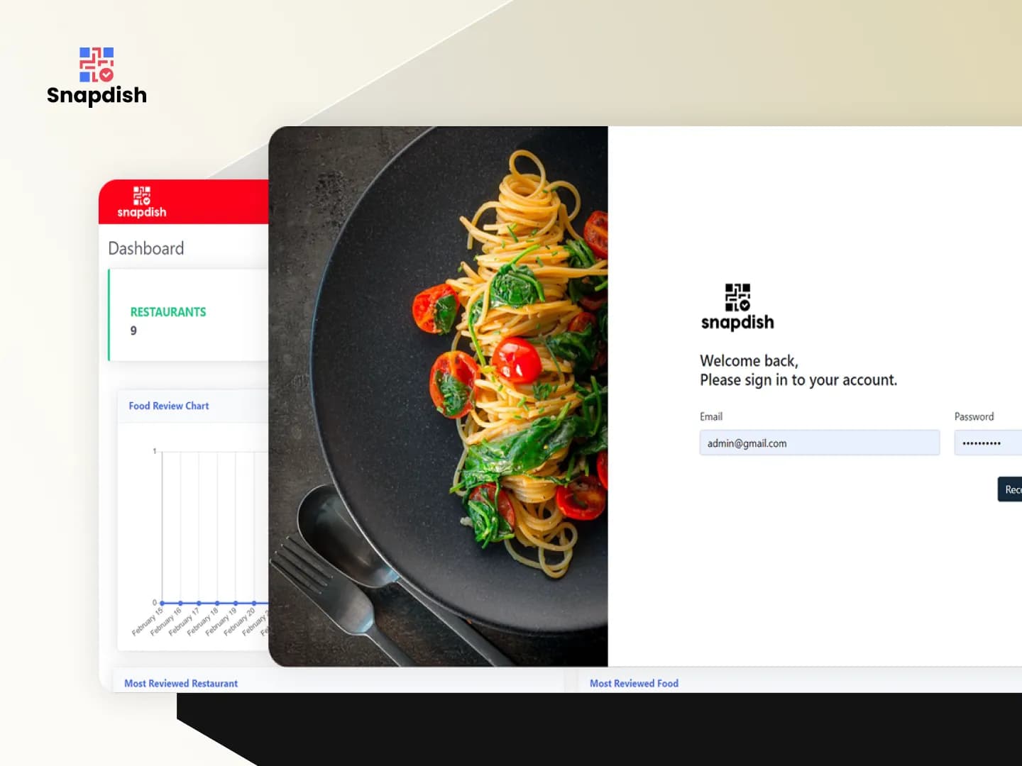 SnapDish – Restaurant Menu Creation & Review (Web Admin Panel)