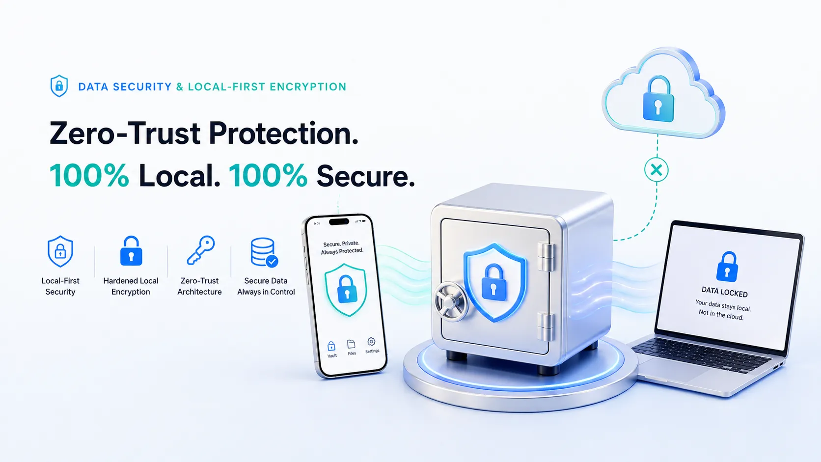 Zero-Trust Local Encryption Protected 100% of Sensitive Vault Data