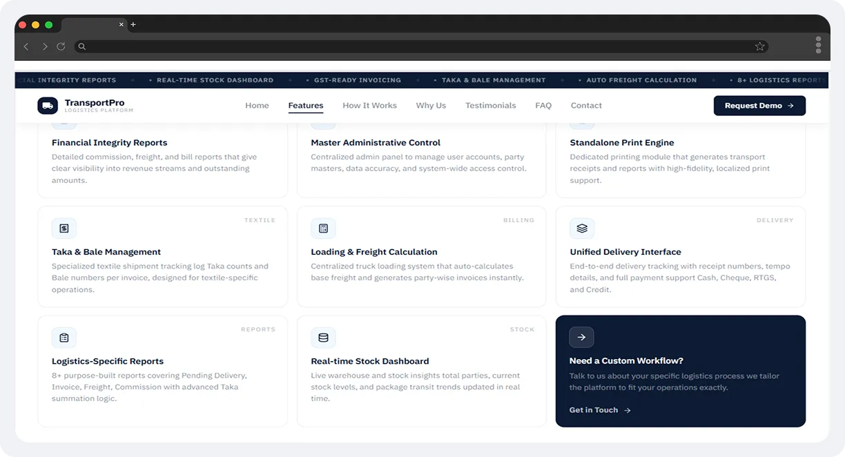 TransportPro – Transport Management Software screen 3