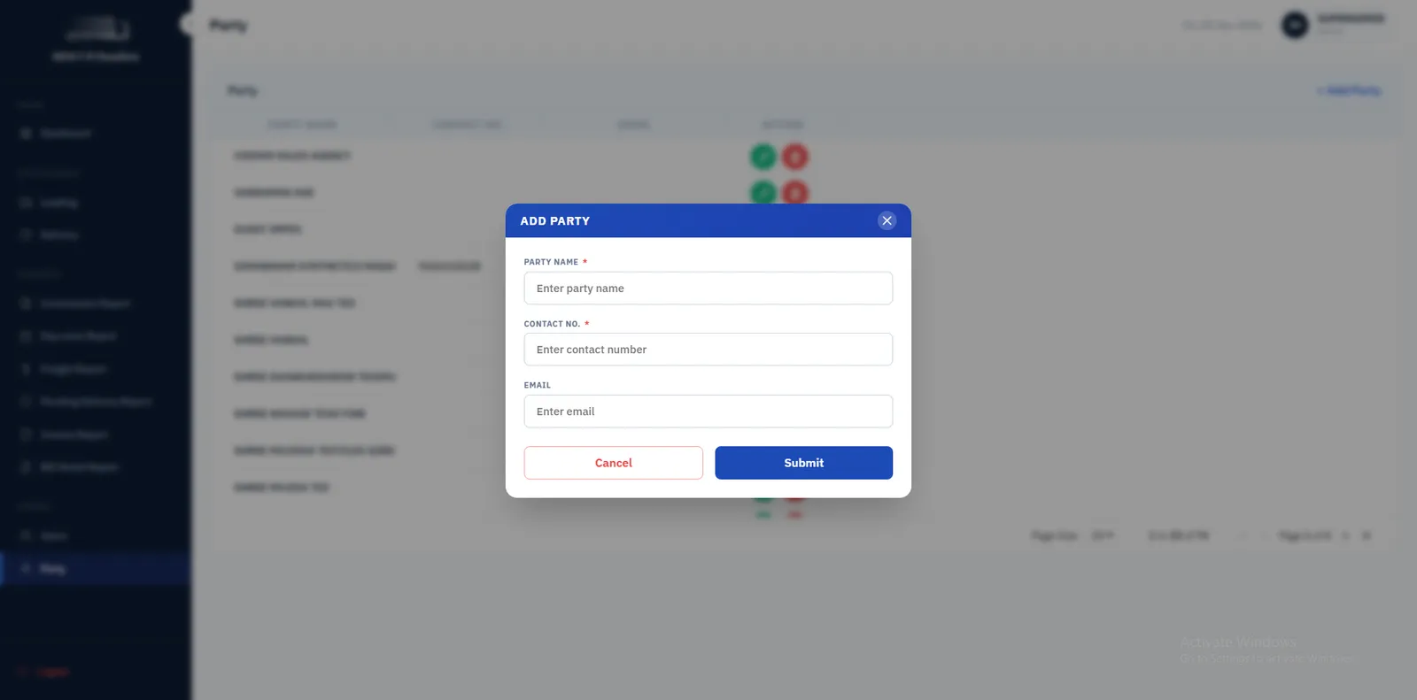FM Roadlines Admin Portal screen 15