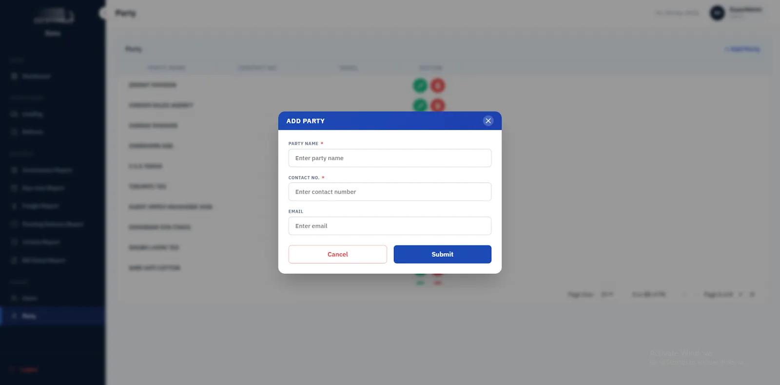 Sonu Roadlines Admin Portal screen 15
