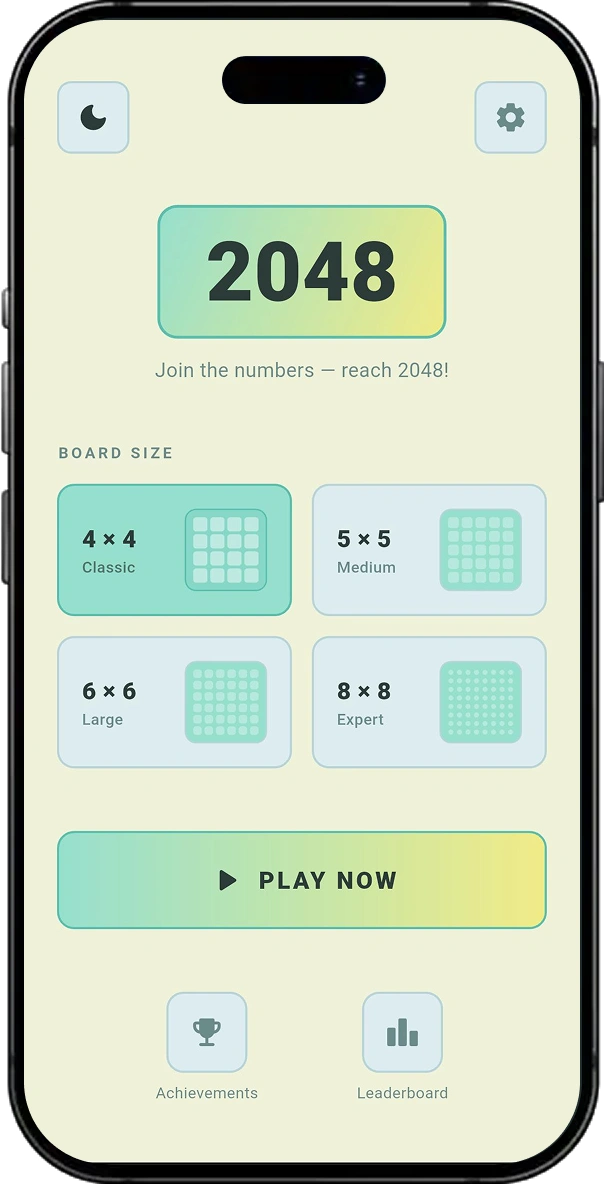 2048 Game screen 4