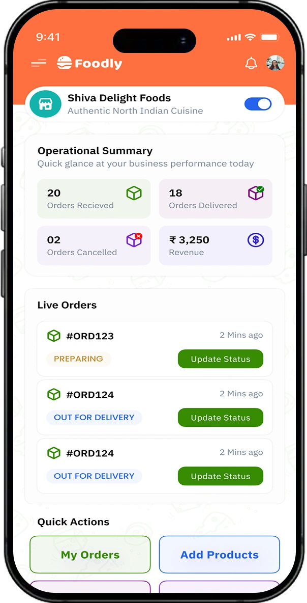 Foodly – Food Ordering & Restaurant Management Platform screen 3
