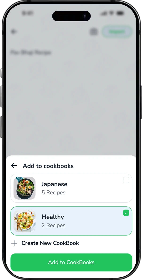 Forktastic Recipe Management App screen 2