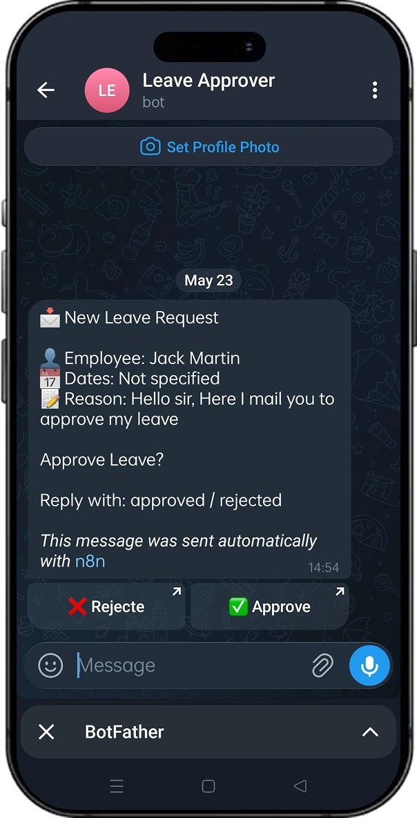 HR Leave Management Automation System screen 2