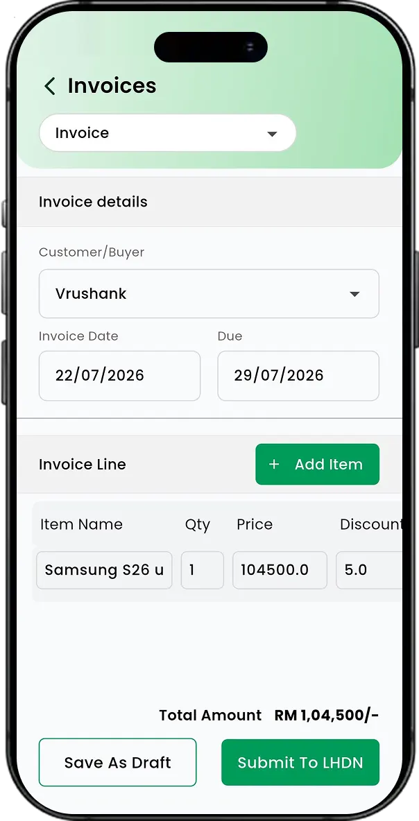 Invoice Factory – Invoice Hub & QR Code Management System screen 3