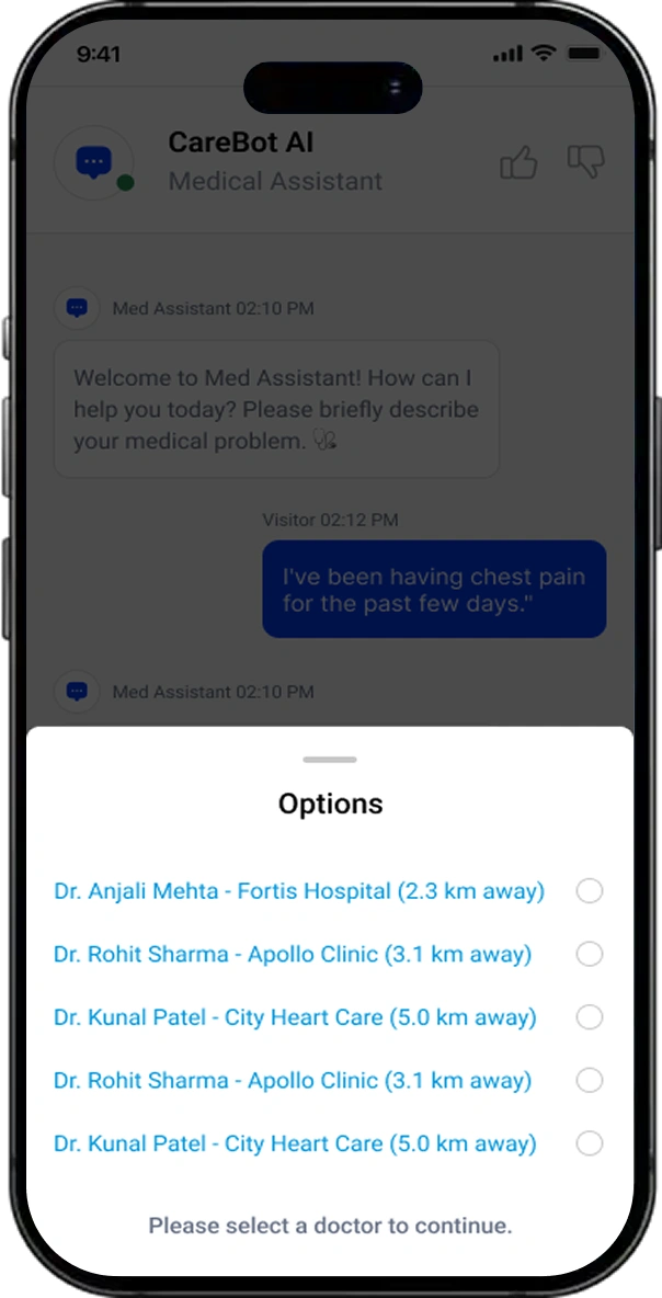 CareBot AI – Medical Appointment Assistant screen 3