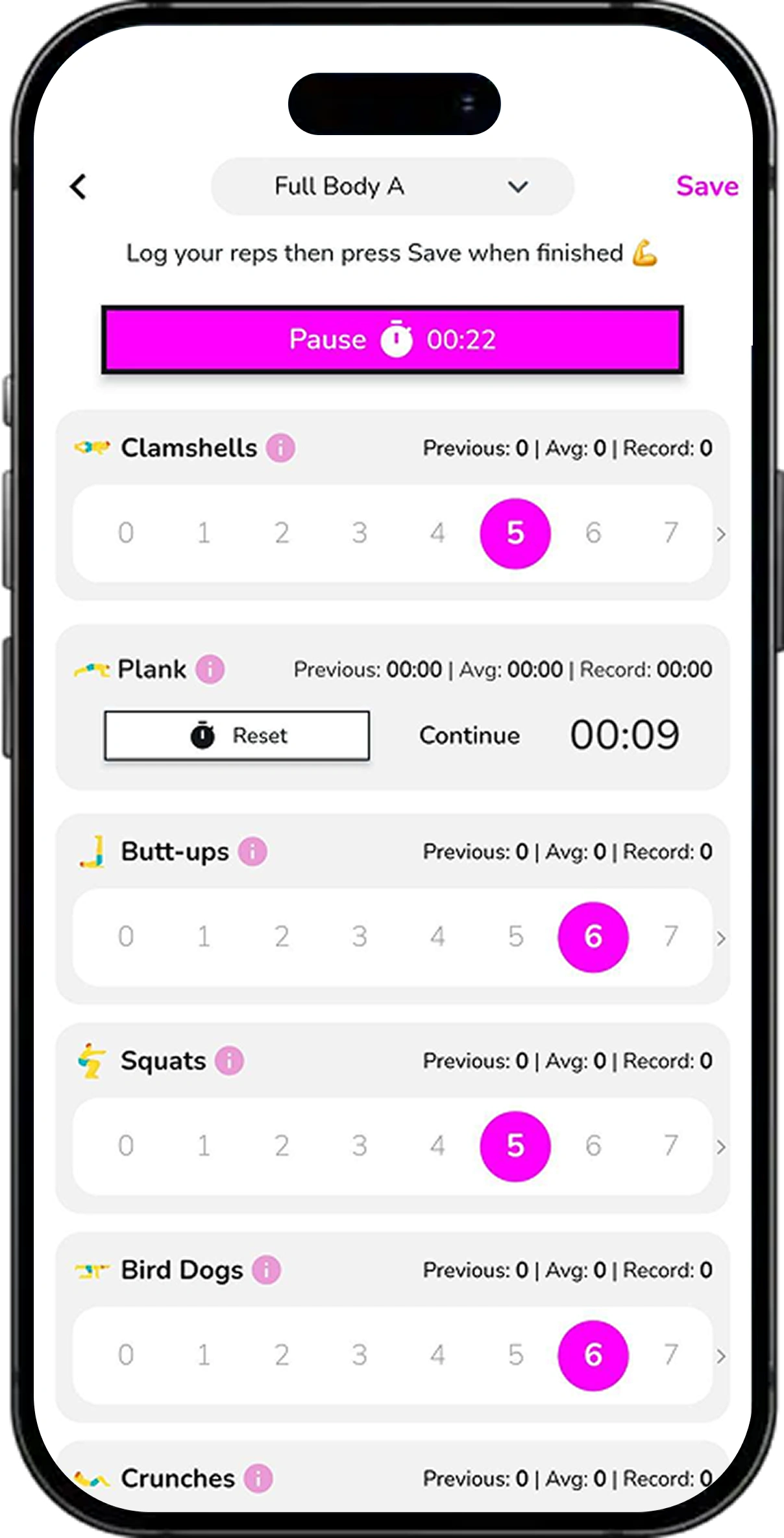 Fitstraker App screen 3