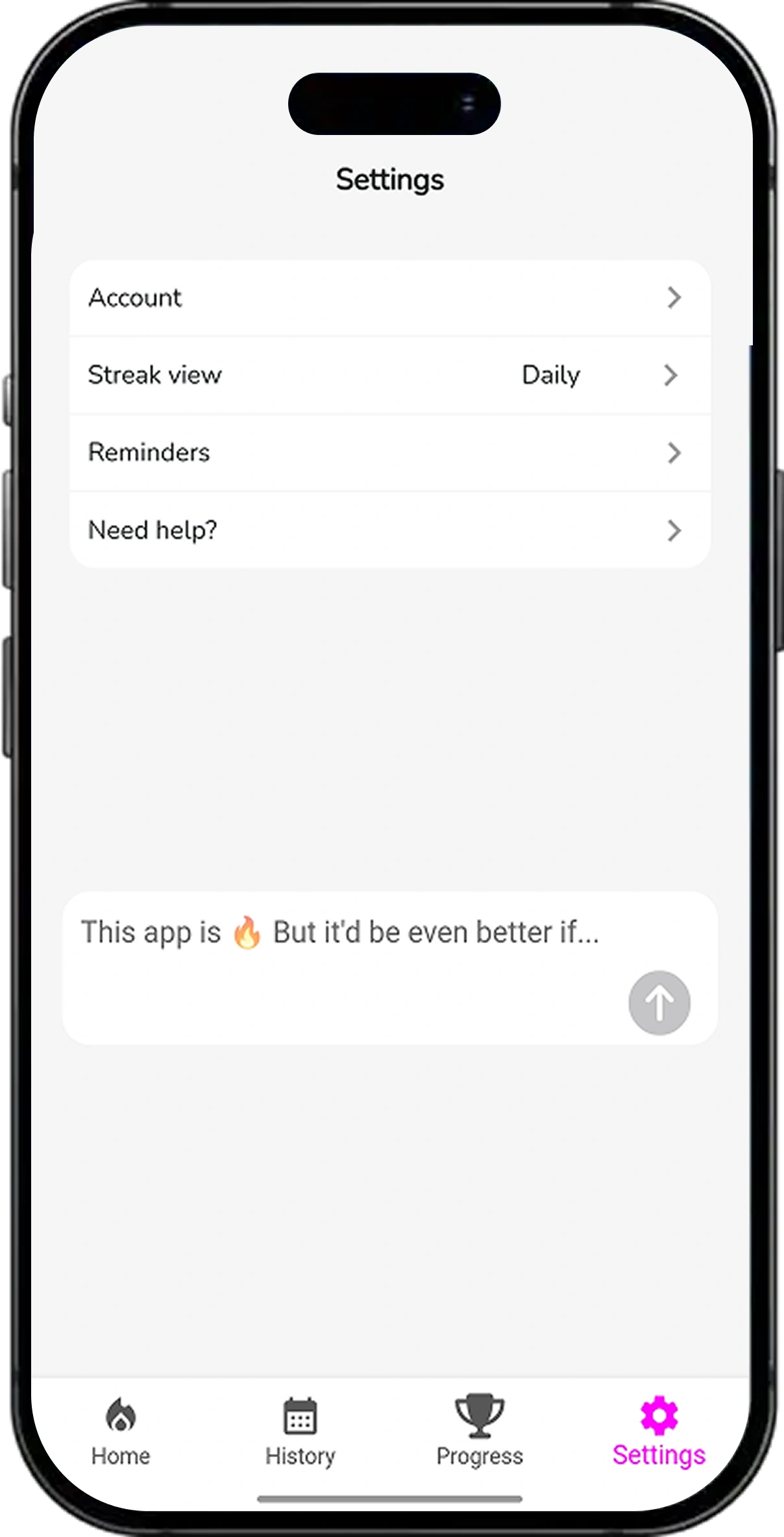 Fitstraker App screen 5